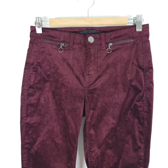 Mac Jeans Women's Skinny Double Zip Red Velvet Ankle Length Jeans Size 34x30 - Picture 2 of 11